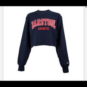 BARSTOOL SPORTS WOMEN'S CHAMPION CROPPED CREWNECK